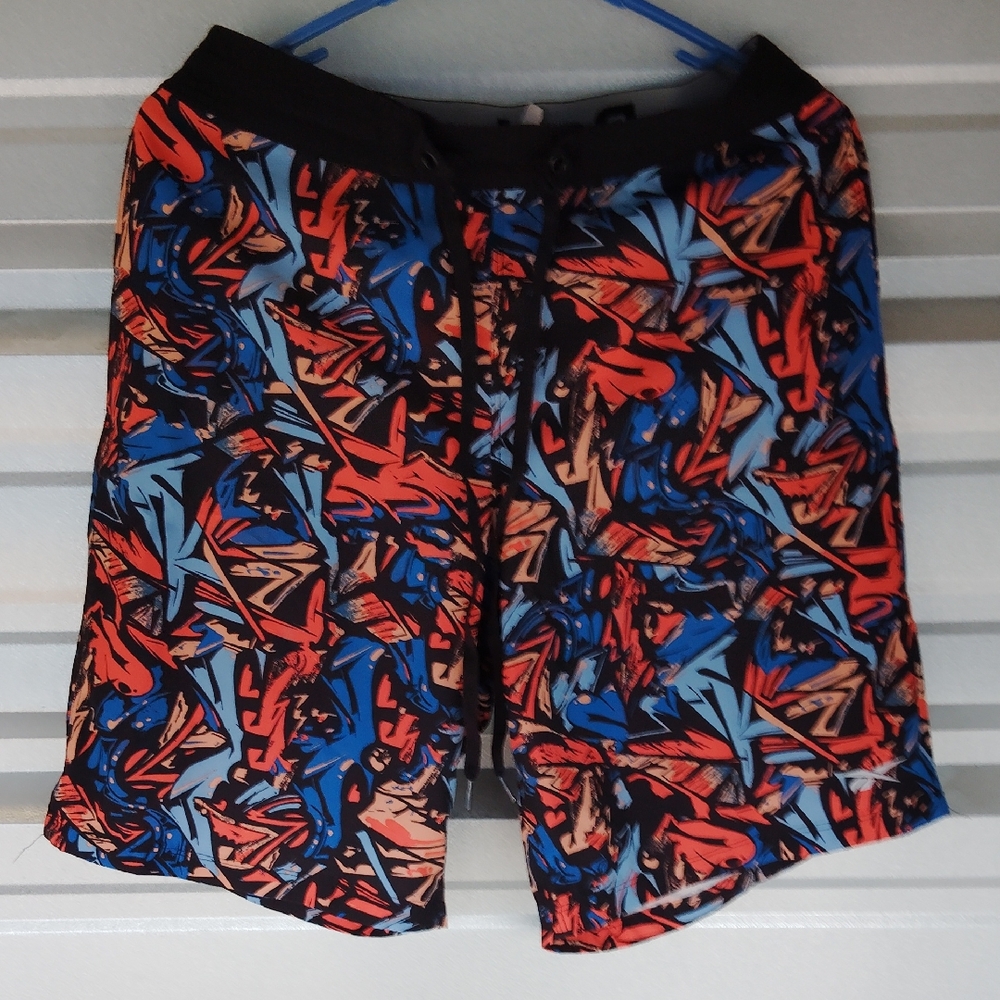 Reebok Sz:S Swim Shorts Vibrant Graphic Print Shorts